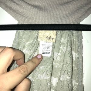 Gray daytrip vest with lace detail